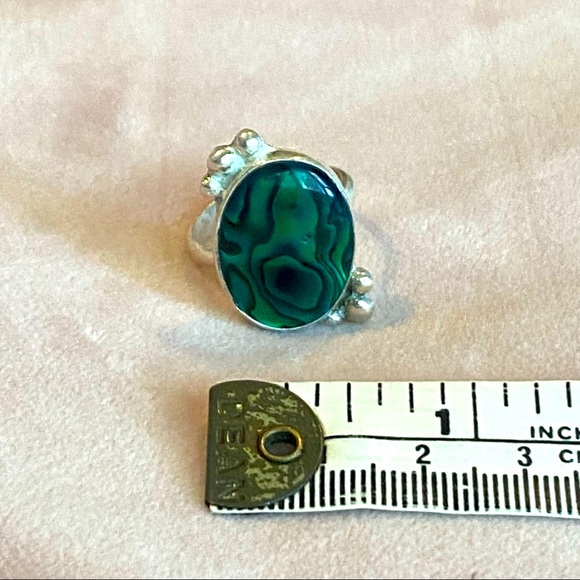 Sterling Silver and Abalone Shell Ring - HANDMADE! - Picture 6 of 6
